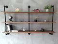 HDDFER Floating Shelves for Wall Bookshelf Industrial Pipe Shelving Shelves Natural Wood Planks 60 inch Rustic Wall Shelves Hanging Bookshelves Farmhouse Kitchen Shelving