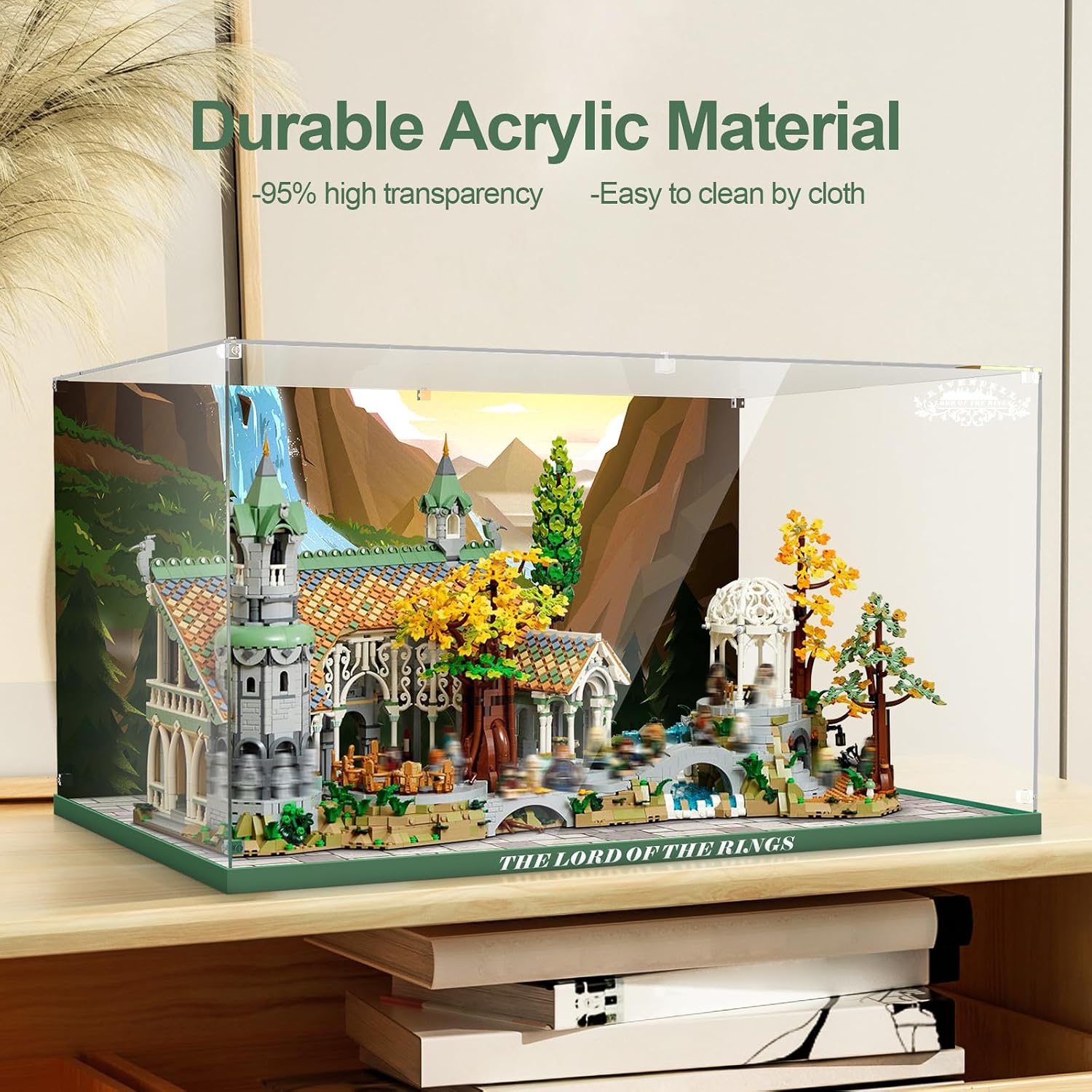 Clear Acrylic Display Case for Lego 10316 The Lord of The Rings: Rivendell – Dust-Proof Protective Showcase Box (Lego Set NOT Included)