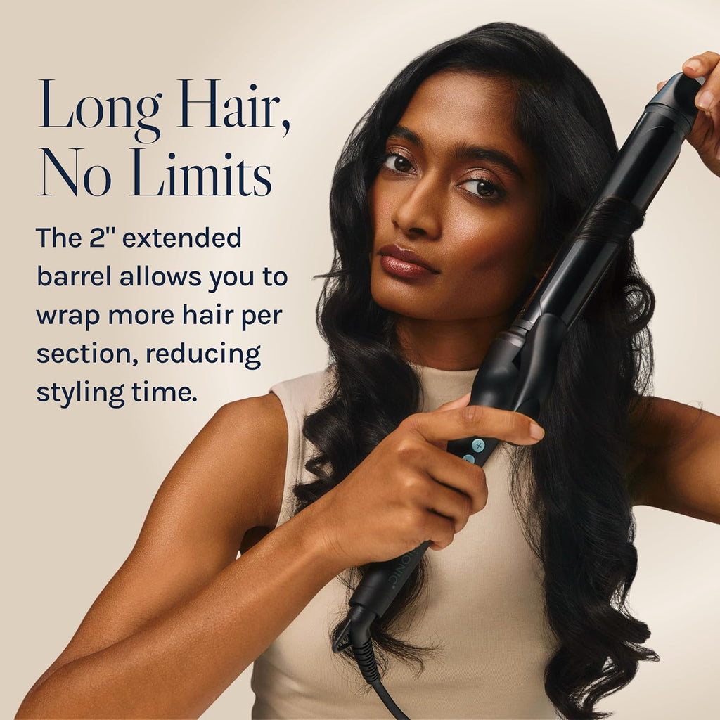 Bio Ionic Long Barrel Curling Iron with Moisture Heat Technology & NanoIonic MX Versatile Curling Wand - Multiple Barrel Sizes for Tight, Classic, Loose & Soft Curls