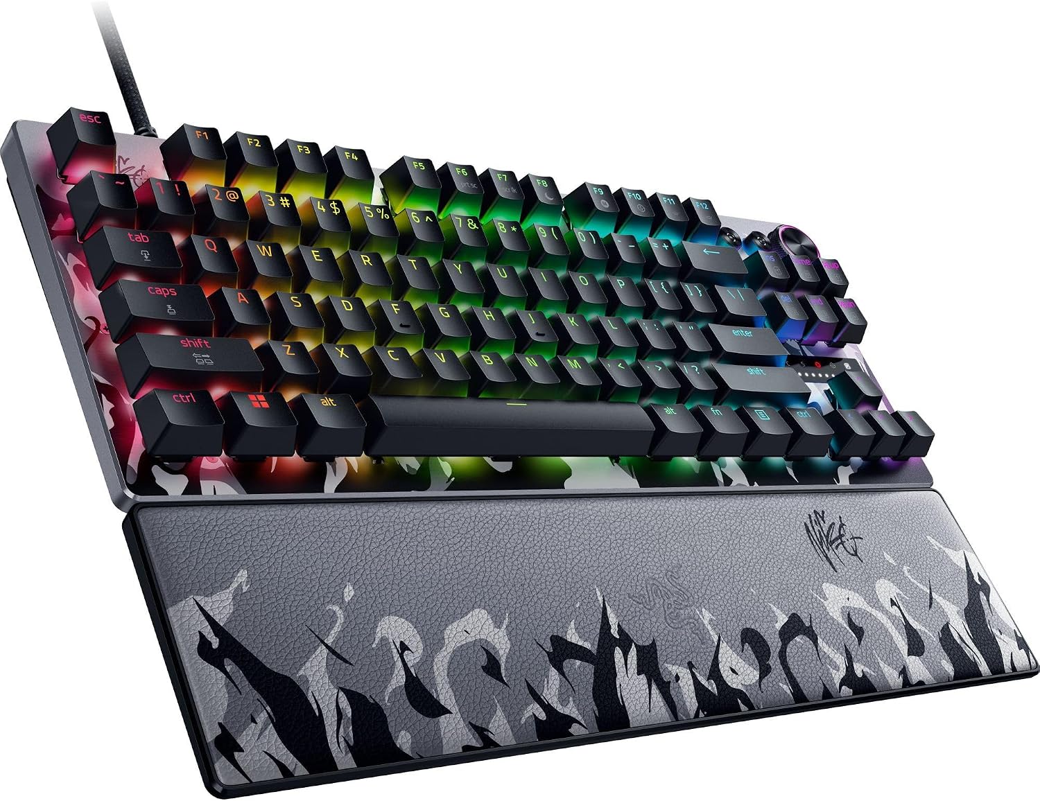 Razer Huntsman V3 Pro TKL 8KHz Esports Gaming Keyboard: Analog Optical Switches Gen 2-8000 Hz Polling Snap Tap - Rapid Trigger - Adjustable Actuation - Media Controls - Niko Edition