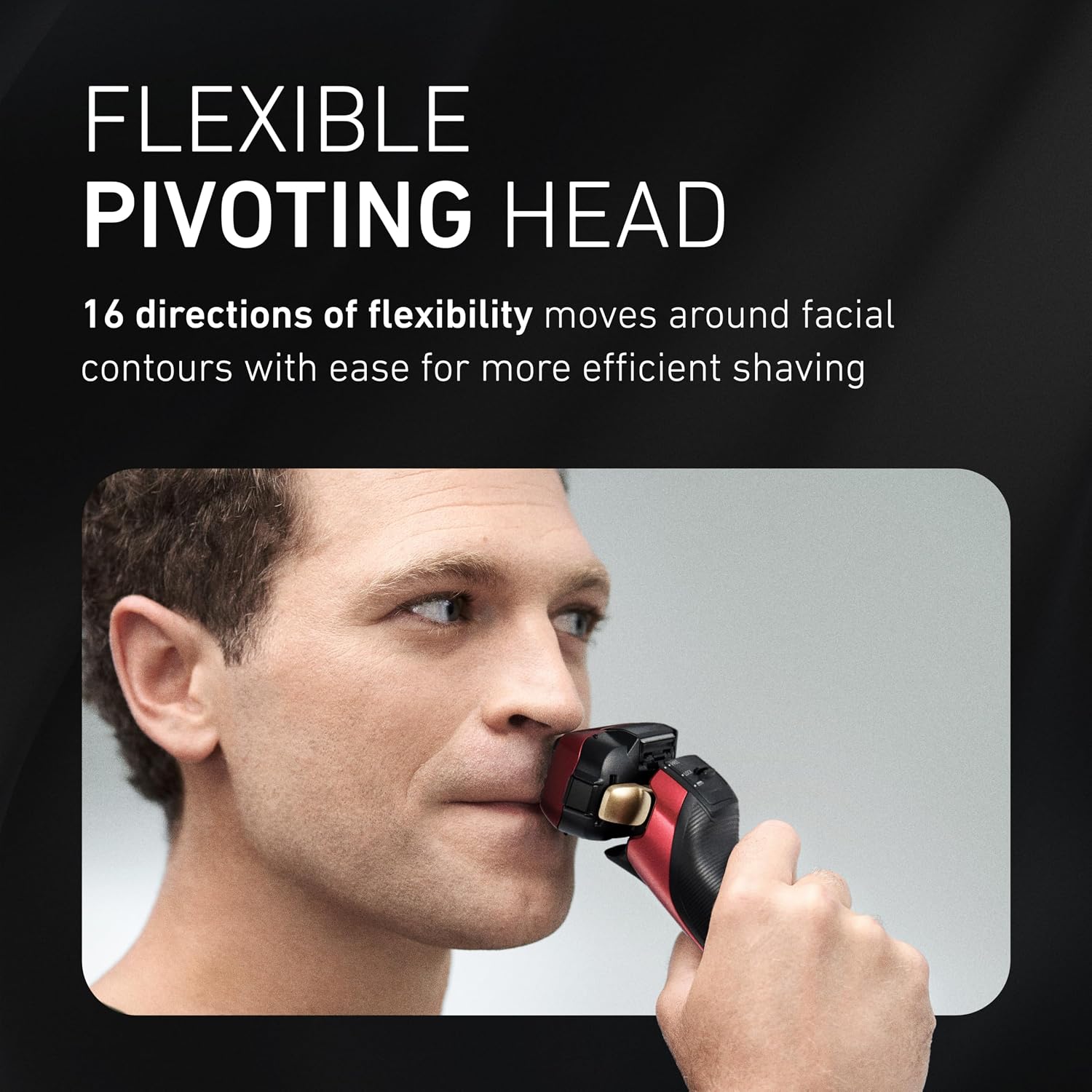 Panasonic ARC5 Electric Razor for Men Face, Wet & Dry Shavers for Men with Foil Shaver, Pop-up Trimmer, Ultra-Fast 5-Blade, Smart Shave Sensor, 16D Flexible Pivoting Head - ES-ALV6HR (Red)