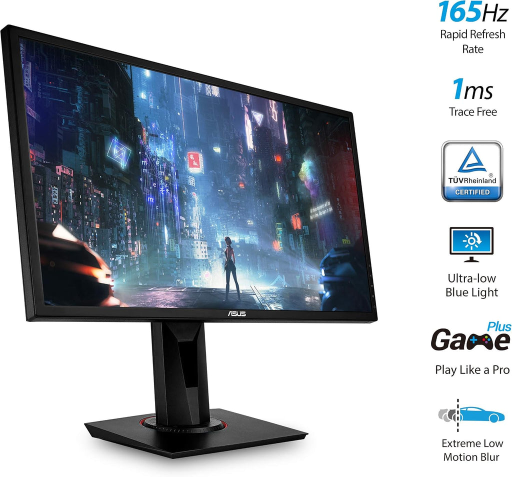 ASUS VG248QG 24' G-Sync Compatible Gaming Monitor 165Hz Full HD 1080p 0.5ms DP HDMI DVI Eye Care
