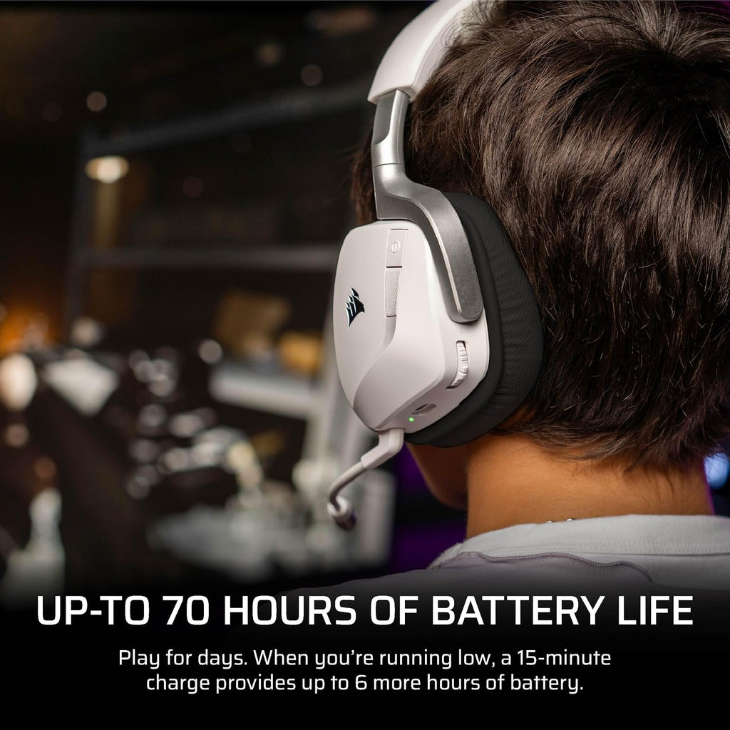 Corsair Void v2 Wireless Gaming Headset with Bluetooth for PC, PS5, PS4, Switch & Mobile – Dolby Atmos, Dual Wireless Multiplatform, Long Battery Life, Fast Charging – Dual Tone
