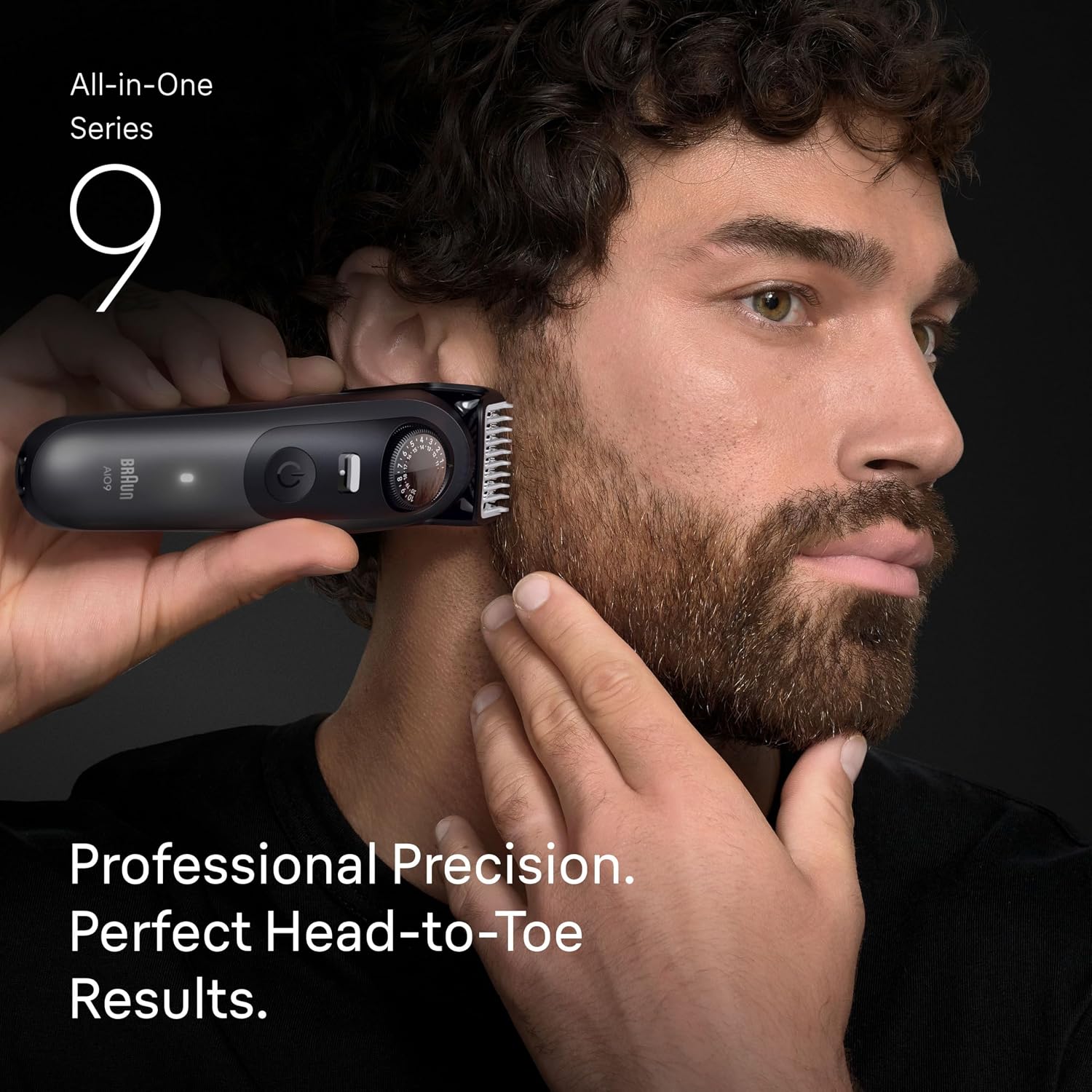 Braun Series 9 All-in-One Beard & Body Grooming Kit for Men, Cordless Trimmer, Hair Clippers & Shaver for Face, Hair & Body with Gillette Labs Razor, AIO 9535