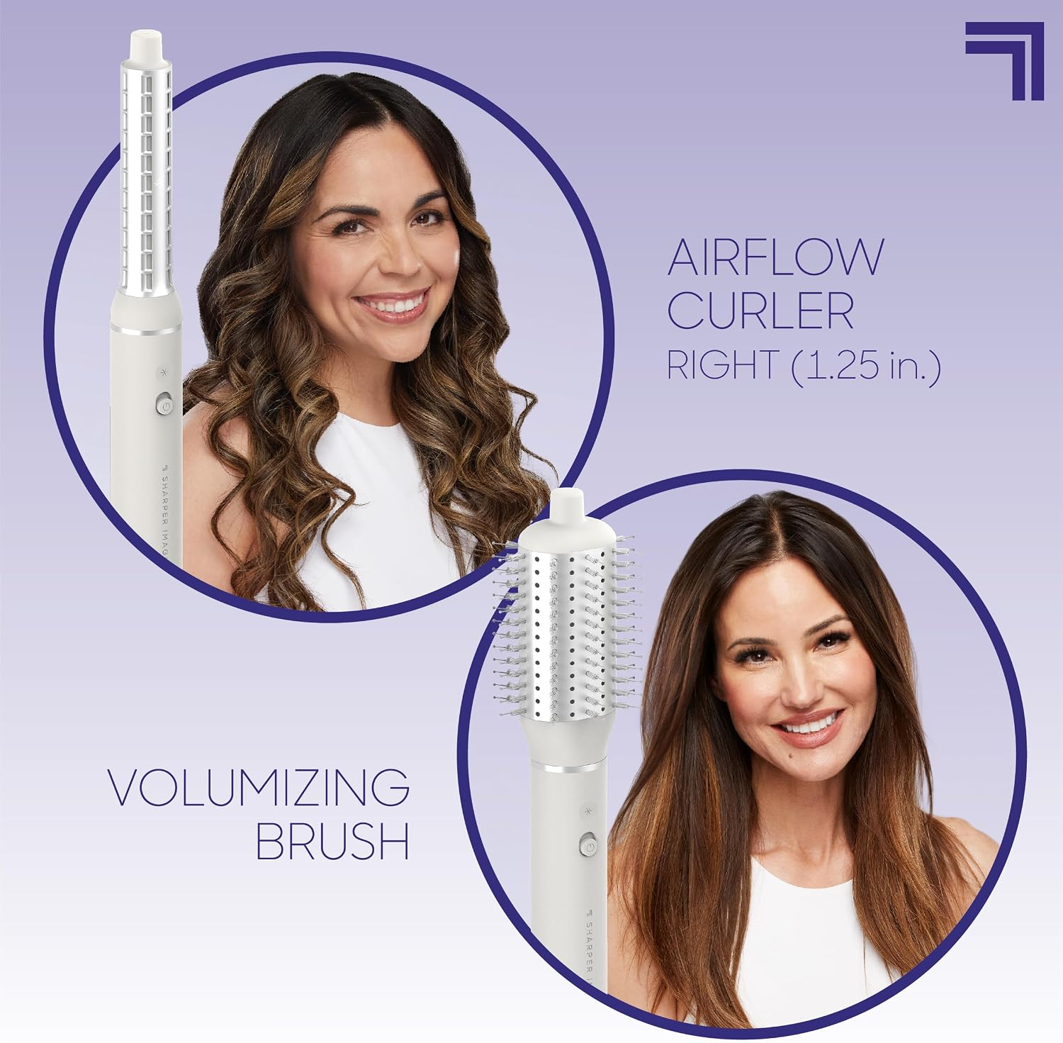 Sharper Image Revel 6-in-1 Multi-Styler, Ionic Hair Dryer Brush, Air Wrap Curling Wand, Detangler, Volumizing, Smoothing & Straightening Tools, Hair Accessories for Women for Salon Results at Home