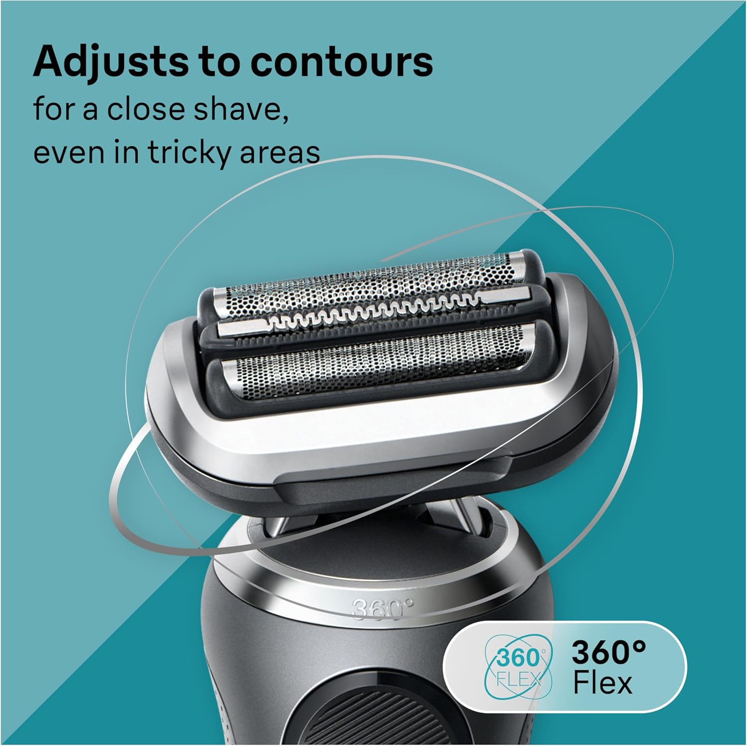 Braun Electric Shaver for Men, Series 7 7127cs, Wet & Dry Shave, Turbo & Gentle Shaving Modes, Waterproof Foil Shaver, Engineered in Germany, with Beard Trimmer, Charging Stand, Space Grey