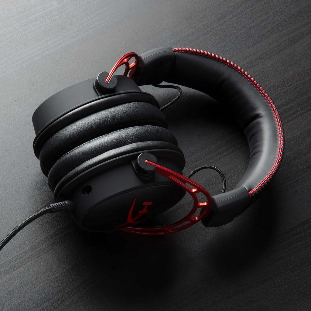 HyperX Cloud Alpha - Gaming Headset,Dual Chamber Drivers,Legendary Comfort,Aluminum Frame,Detachable Microphone,Works on PC,PS4,PS5,Xbox One/Series X|S,Nintendo Switch and Mobile – Red,(Pack of 10)