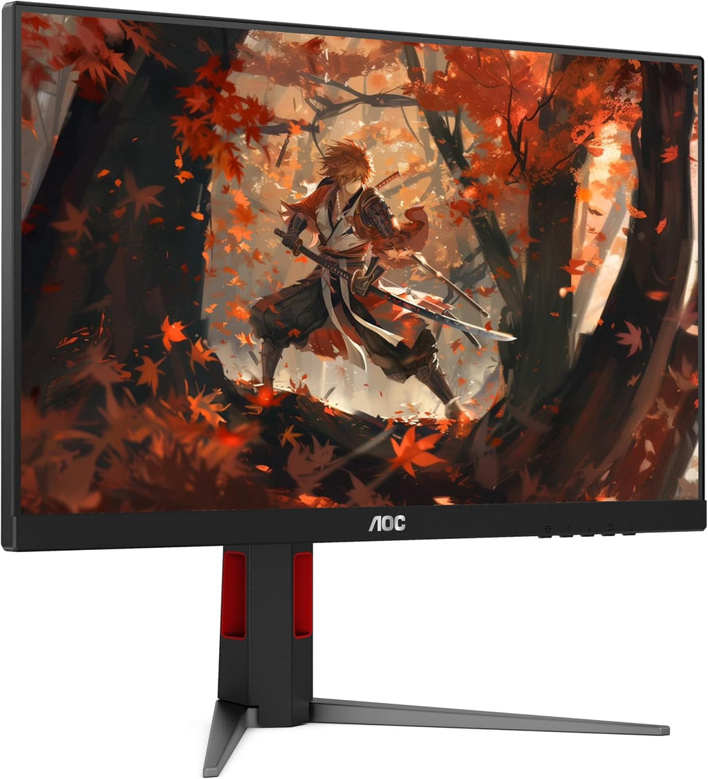 AOC 24G4 24' Gaming Monitor, Full HD 1920x1080 IPS Panel, 180Hz 1ms, 1x HDMI 2.0, 1x Display Port, Adaptive-Sync, Audio Earphone Out, Console Gaming Ready, 3-Year Zero-Bright-Dot