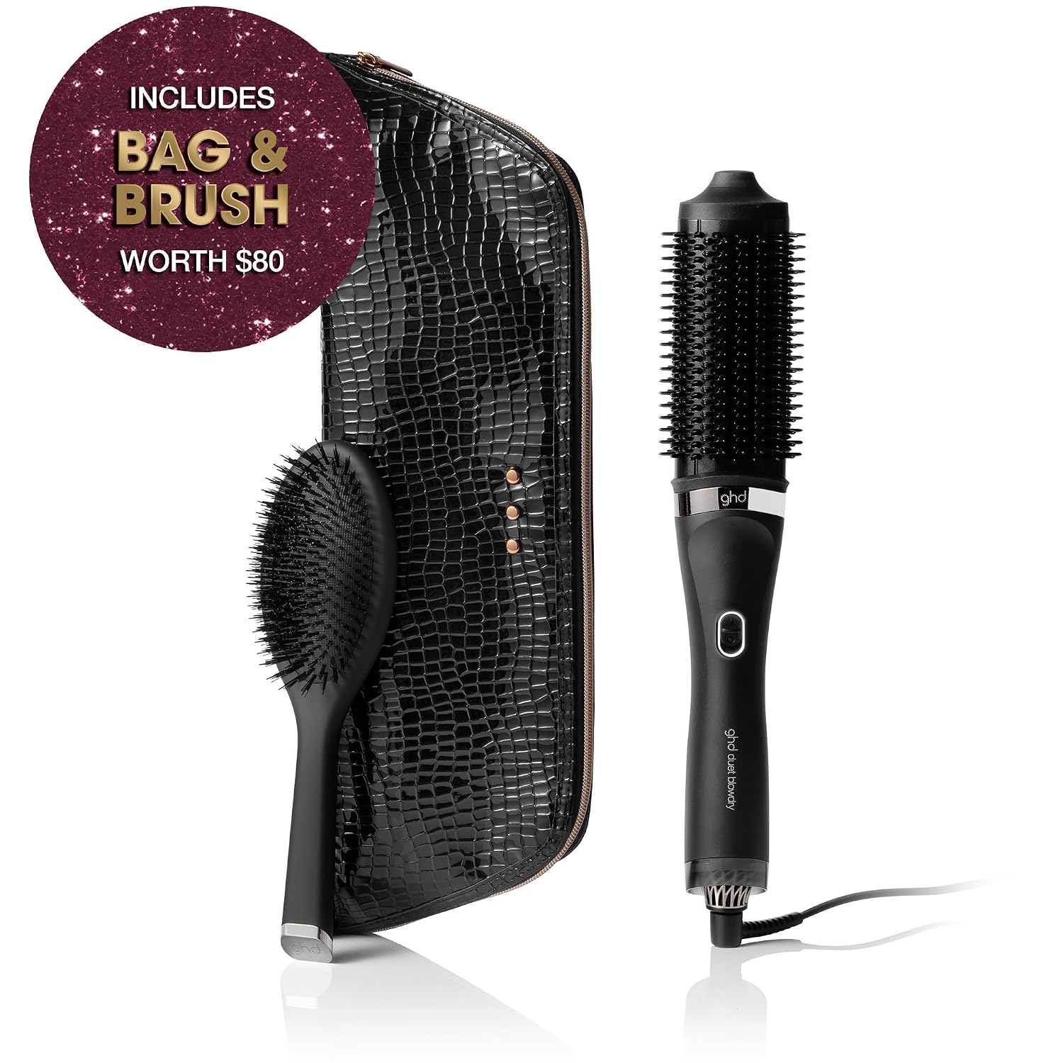 ghd Duet Blowdry-Hair Dryer Brush | Wet to Blow Dried with No Heat Damage | 3X More Volume with 24 Hour Long-Lasting Results | Blow Dry with No Fizz | 50% More Shine