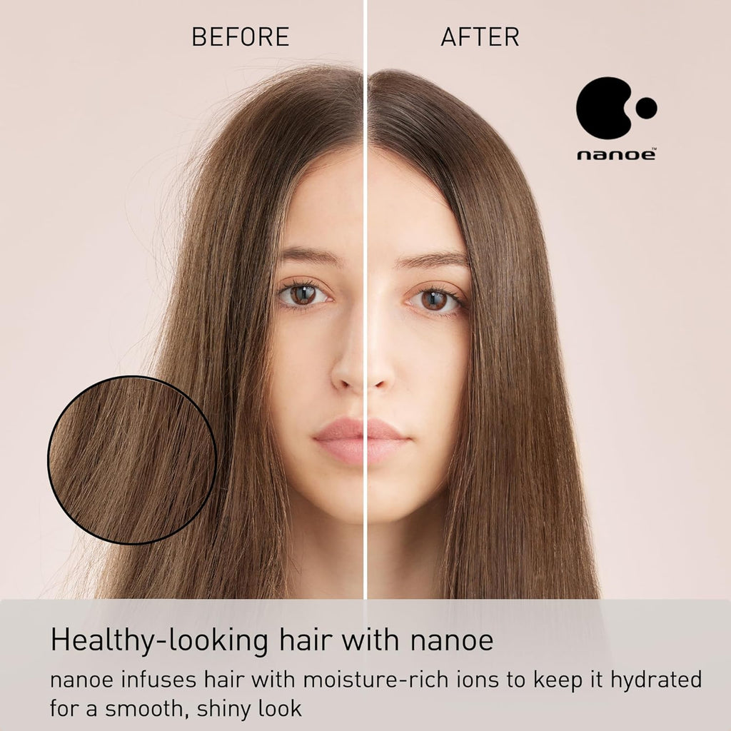 Panasonic Nanoe Salon Hair Dryer with Oscillating QuickDry Nozzle, Diffuser & Concentrator Attachments, 3 Heat & 2 Speed Settings, Japanese Technology for All Hair Types – EH-ANA6HN (Black/Pink Gold)