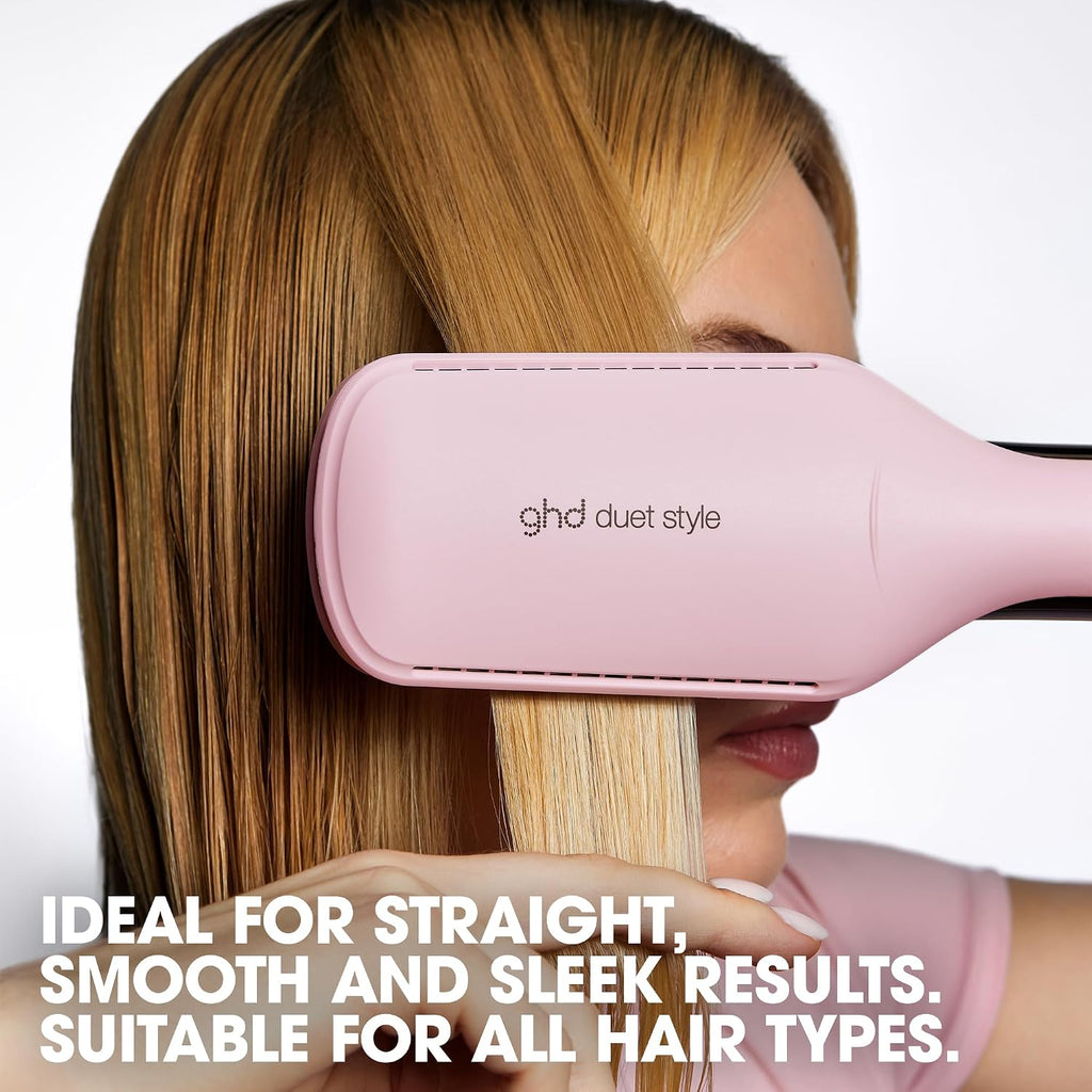 ghd Duet Style - 2-in-1 Flat Iron Hair Straightener + Hair Dryer in One Tool | Transform Hair from Wet to Styled with No Heat Damage | Blow Dry with No Fizz | 2X More Shine