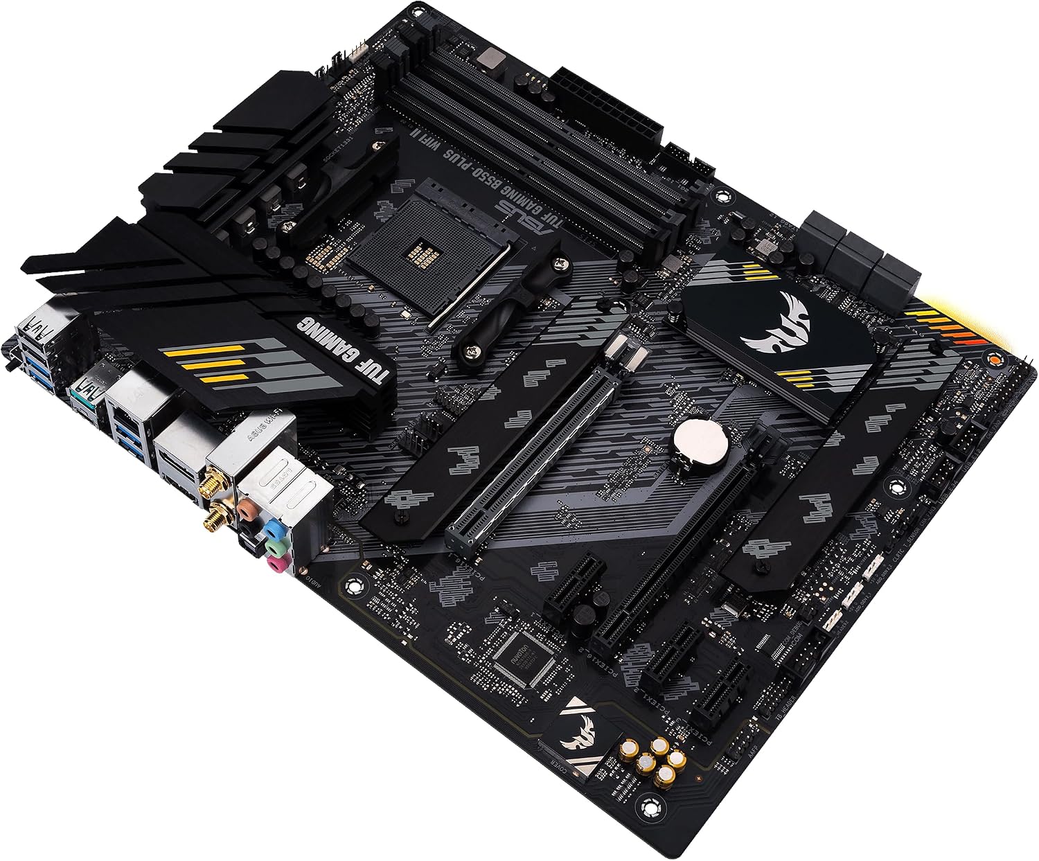 ASUS TUF Gaming B550-PLUS WiFi II AMD AM4 (3rd Gen Ryzen™) ATX Gaming Motherboard (PCIe 4.0, WiFi 6, 2.5Gb LAN, BIOS Flashback, USB 3.2 Gen 2, Addressable Gen 2 RGB Header and Aura Sync)