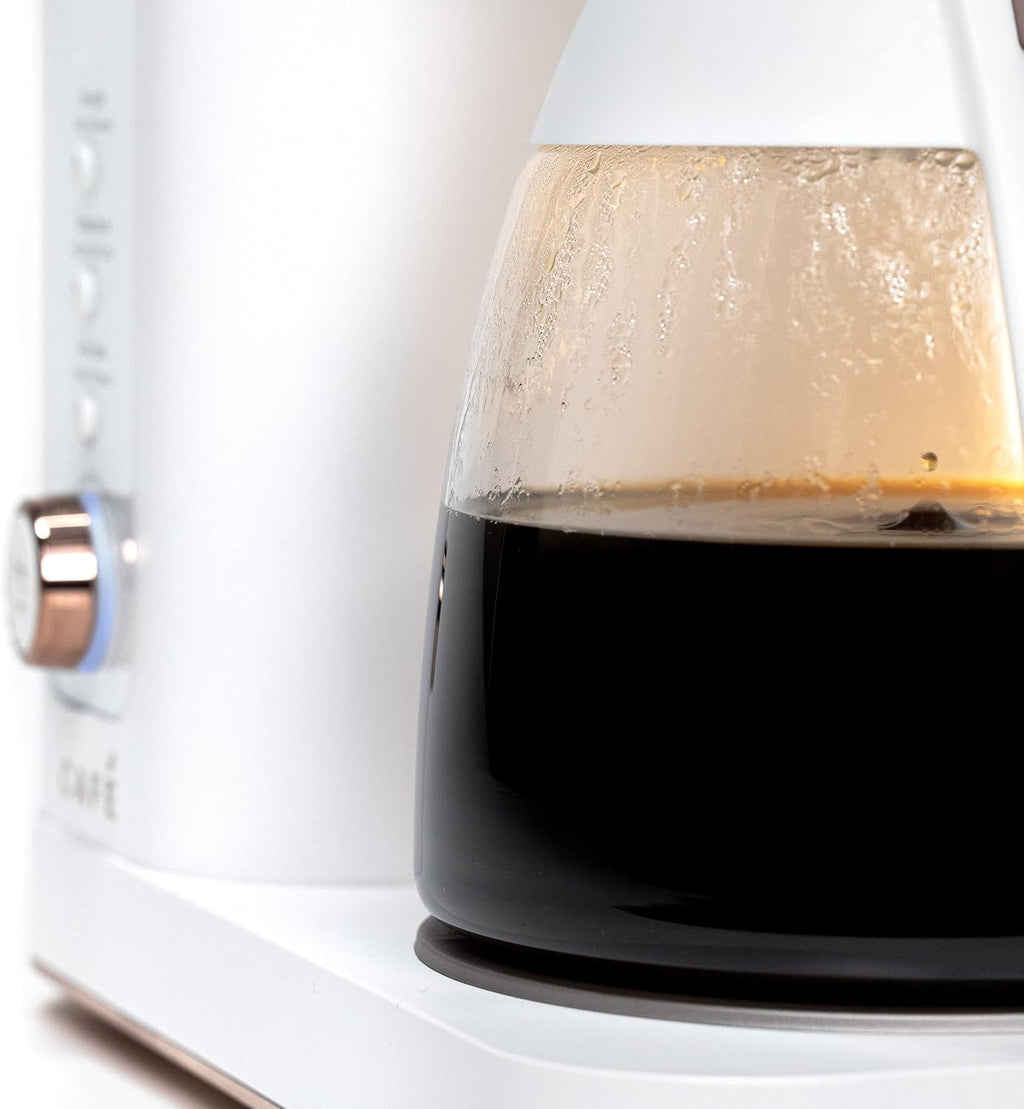 Café Specialty Drip Coffee Maker | 10-Cup Glass Carafe | WiFi Enabled Voice-to-Brew Technology | Smart Home Kitchen Essentials | SCA Certified, Barista-Quality Brew | Matte White