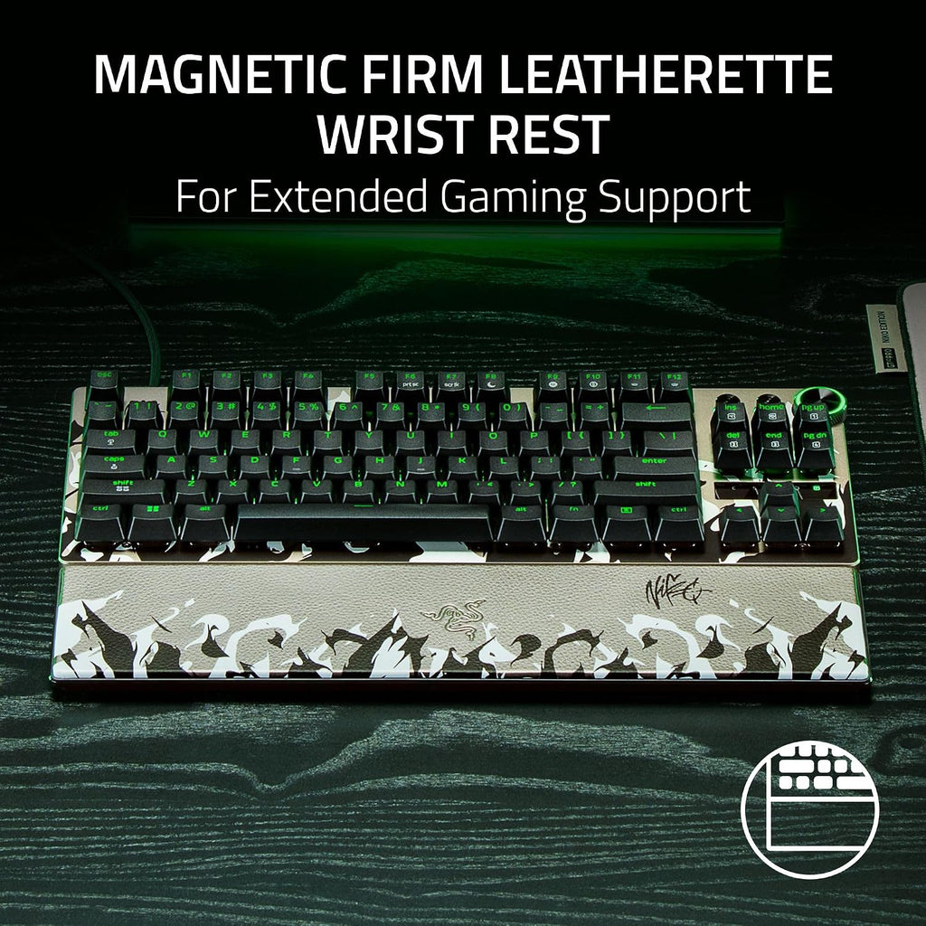 Razer Huntsman V3 Pro TKL 8KHz Esports Gaming Keyboard: Analog Optical Switches Gen 2-8000 Hz Polling Snap Tap - Rapid Trigger - Adjustable Actuation - Media Controls - Niko Edition