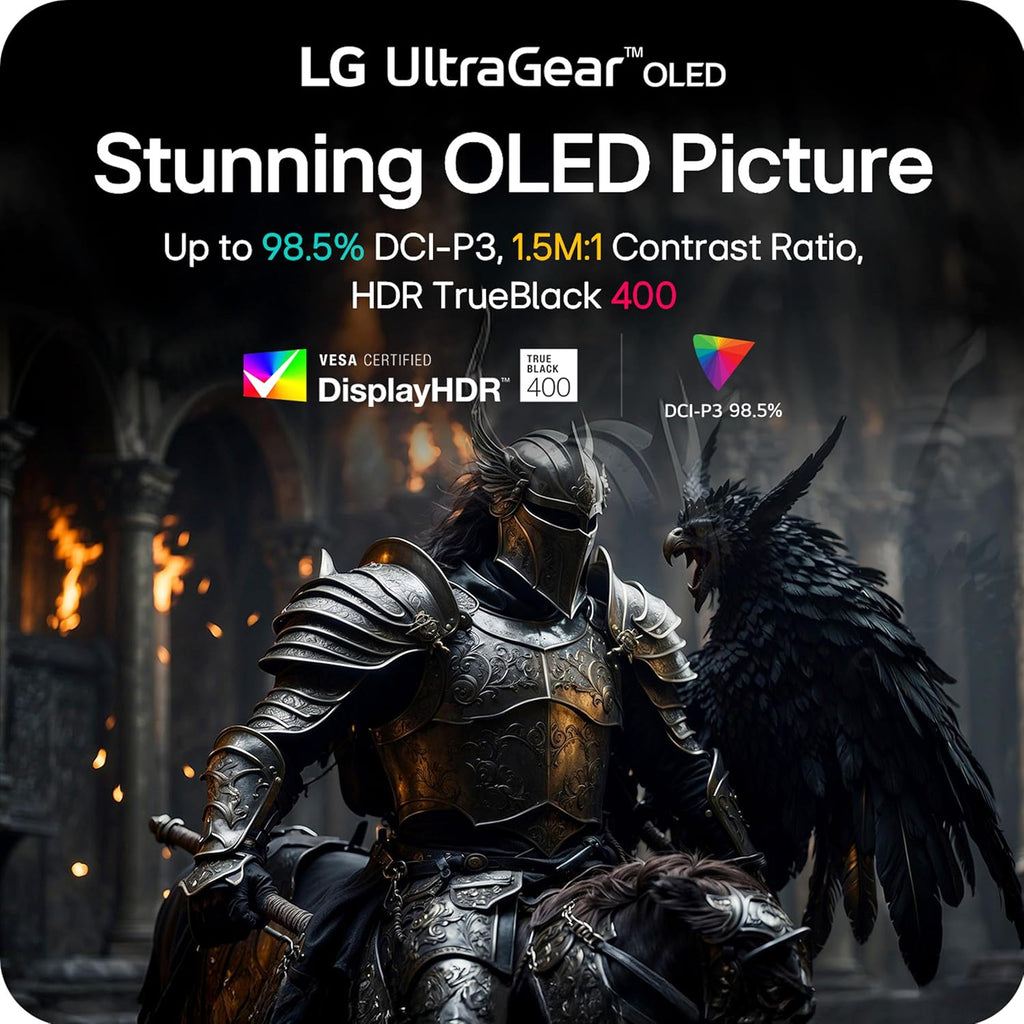 LG 39GX90SA-W 39-inch Ultragear WQHD (3440 x 1440) OLED Curved Gaming Monitor 240Hz, 1ms, NVIDIA G-Sync Compatible, AMD FreeSync Premium, VESA DisplayHDR True Black 400, webOS, USB Type-C, White