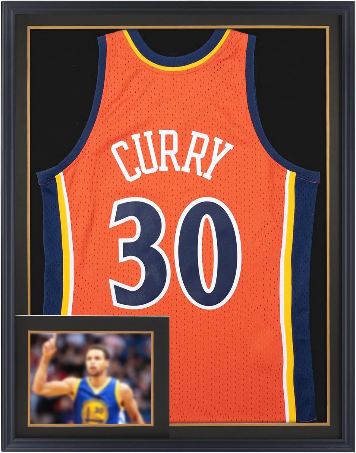 Pro Collector's X Large 36 X 26 Sports Jersey Display Frame Case with 98% UV Protection for Baseball Basketball Football Soccer Hockey Shirt and Uniform, 2 Color Options Mat - Black Frame