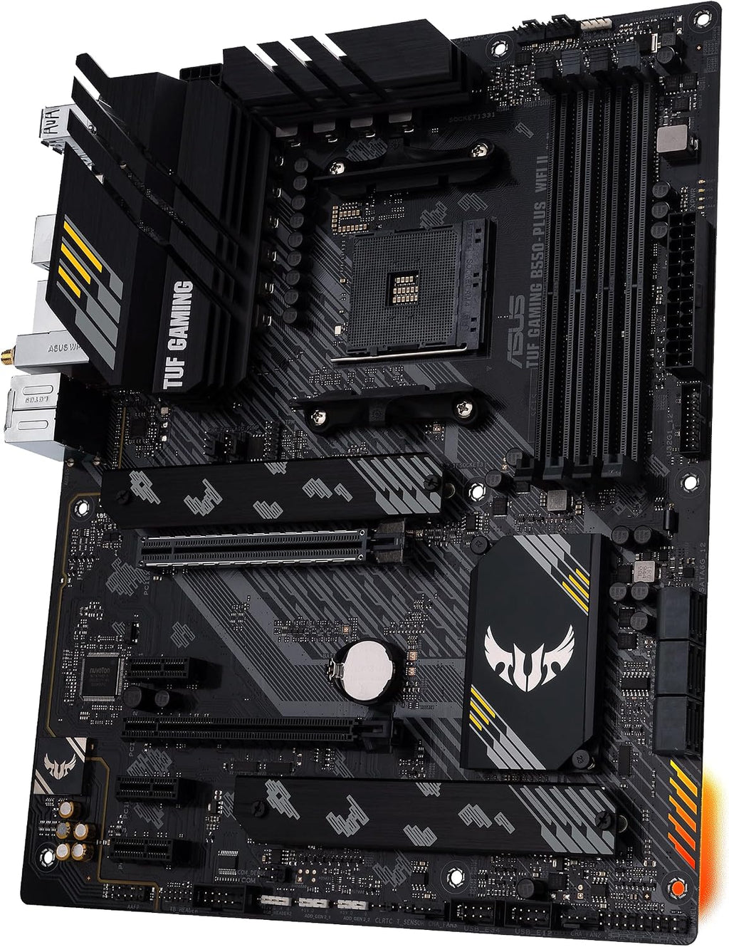 ASUS TUF Gaming B550-PLUS WiFi II AMD AM4 (3rd Gen Ryzen™) ATX Gaming Motherboard (PCIe 4.0, WiFi 6, 2.5Gb LAN, BIOS Flashback, USB 3.2 Gen 2, Addressable Gen 2 RGB Header and Aura Sync)