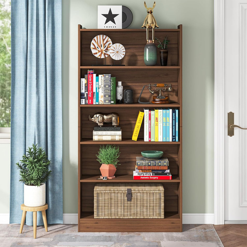 Tribesigns 72-inch Tall Bookcase, Modern 6-Tier White Library Bookshelf with Storage Shelves, Large Open Bookcases Wood Display Shelving Unit for Bedroom Living Room Office