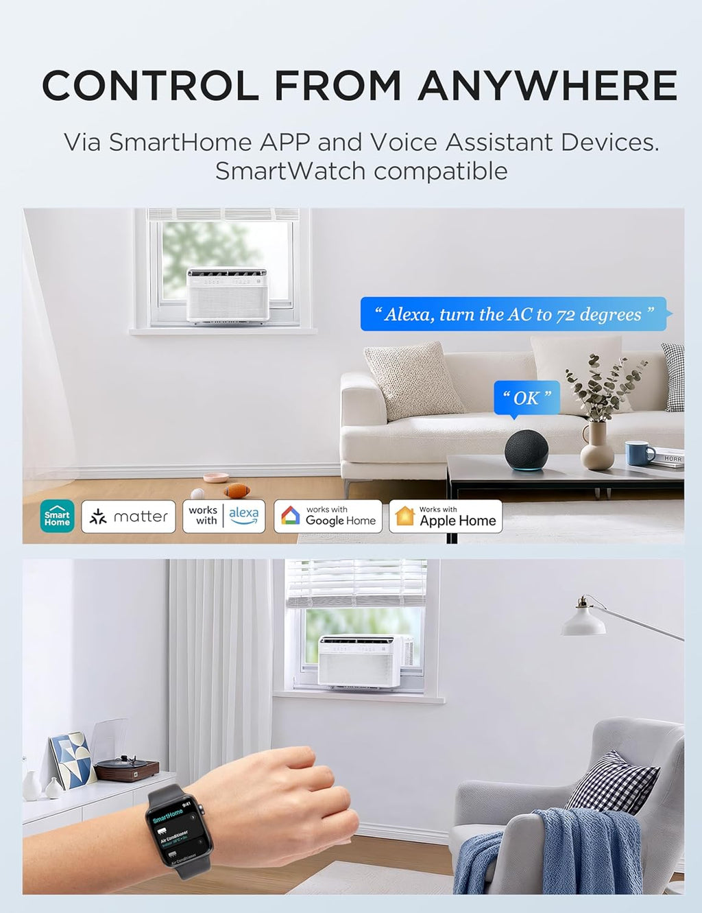 Midea 6,000 BTU U Shaped Smart Inverter Window Air Conditioner - Cools 250 Sq Ft, Ultra Quiet with Open Window Operation - Alexa/Google Assistant Compatible, 37% Energy Savings, Remote (2026 Edition)