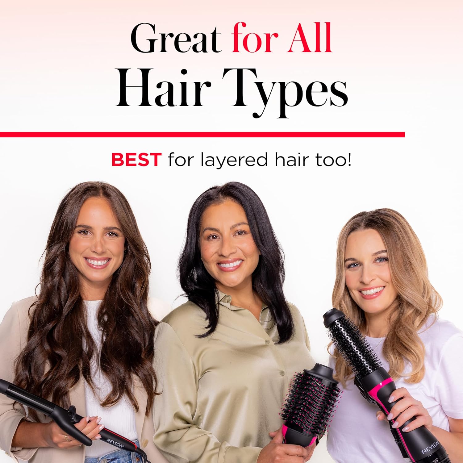 REVLON -Step Root Booster Hot Air Brush Styler and Dryer,Revive Styles and Add Volume to Hair with This Dryer Brush,1 ½ inch Barrel (Black),(Pack of 3)