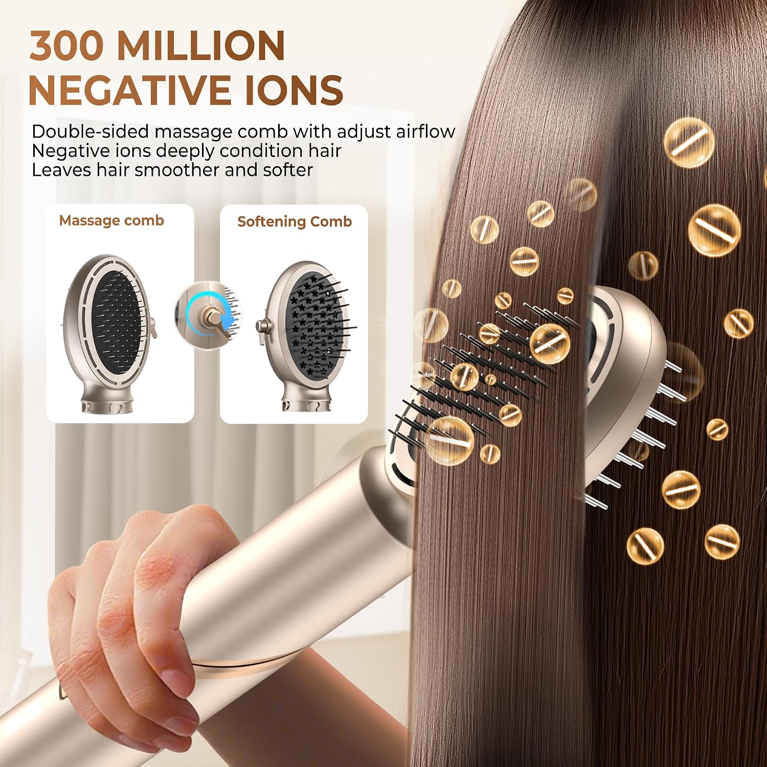 UKLISS 8-in-1 High-Speed Air Styler & Drying System - 110,000 RPM Foldable Hair Multi-Styler with Auto-Wrap Curler, Diffuser & Flyaway Smoothing Brush - Ionic Hair Styling Tool Kit for All Hair Types
