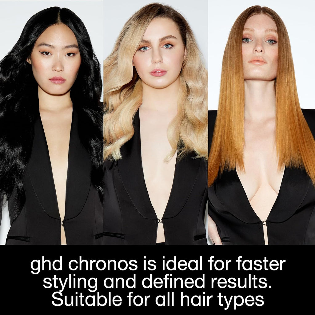 ghd Chronos & Chronos Max Stylers -1' and 2' Professional Flat Iron Hair Straighteners|3X Faster Styling|More Shine,Less Frizz & 3X Straighter in One Stroke,Results that Last 24hrs|85% More Shine