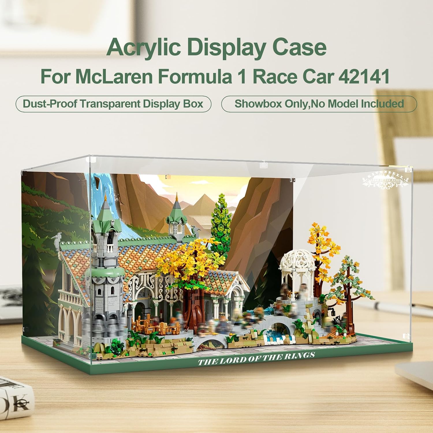 Clear Acrylic Display Case for Lego 10316 The Lord of The Rings: Rivendell – Dust-Proof Protective Showcase Box (Lego Set NOT Included)