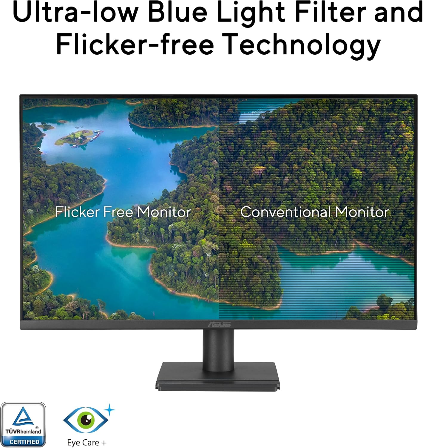 ASUS 24' 1080P Computer Monitor (VA249QG) – IPS, Full HD, 120Hz, 1ms, Adaptive-Sync, 99% sRGB, Speakers, HDMI, DisplayPort, VGA, Low Blue Light, Flicker-Free, VESA Mountable, 3yr Warranty