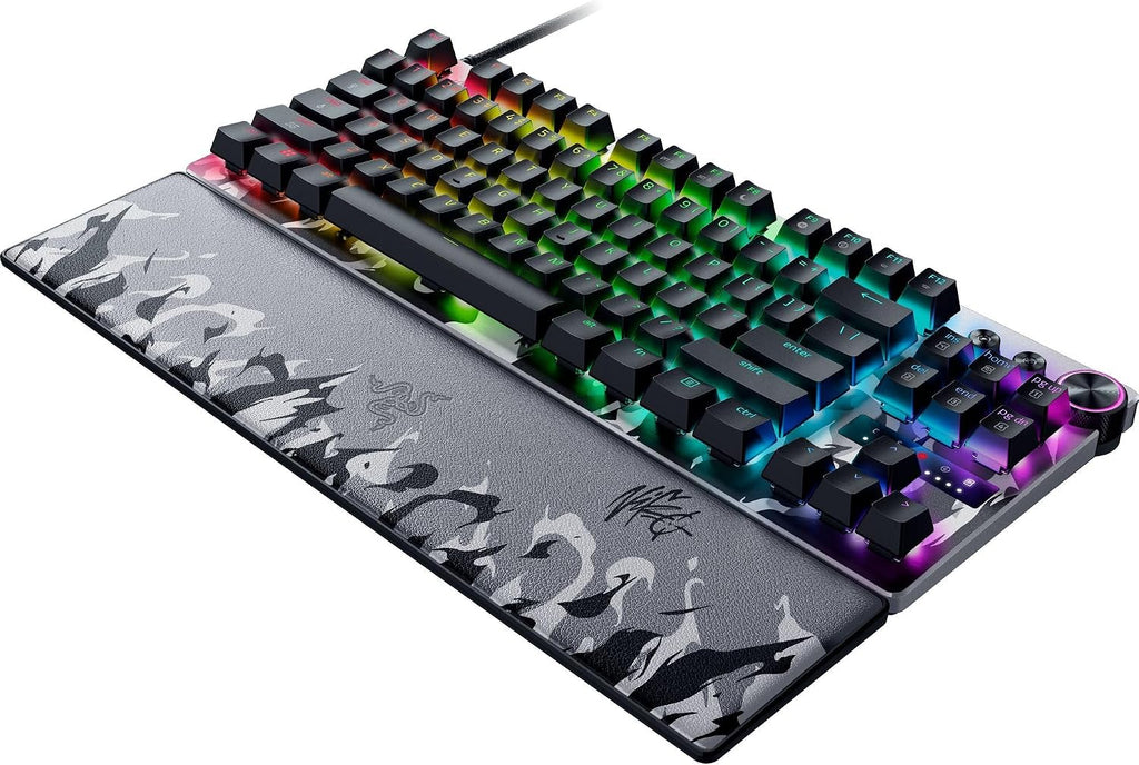 Razer Huntsman V3 Pro TKL 8KHz Esports Gaming Keyboard: Analog Optical Switches Gen 2-8000 Hz Polling Snap Tap - Rapid Trigger - Adjustable Actuation - Media Controls - Niko Edition
