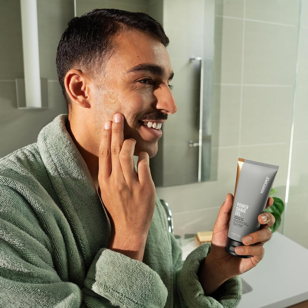 MANSCAPED® The Dome Shaver™ PRO Package - Head Shaver for Bald Men, Five Rotary Blade Design with SkinSafe® & FlexAdjust Technology, Head & Face Power Shave Gel, Dome Soother Aftershave Lotion