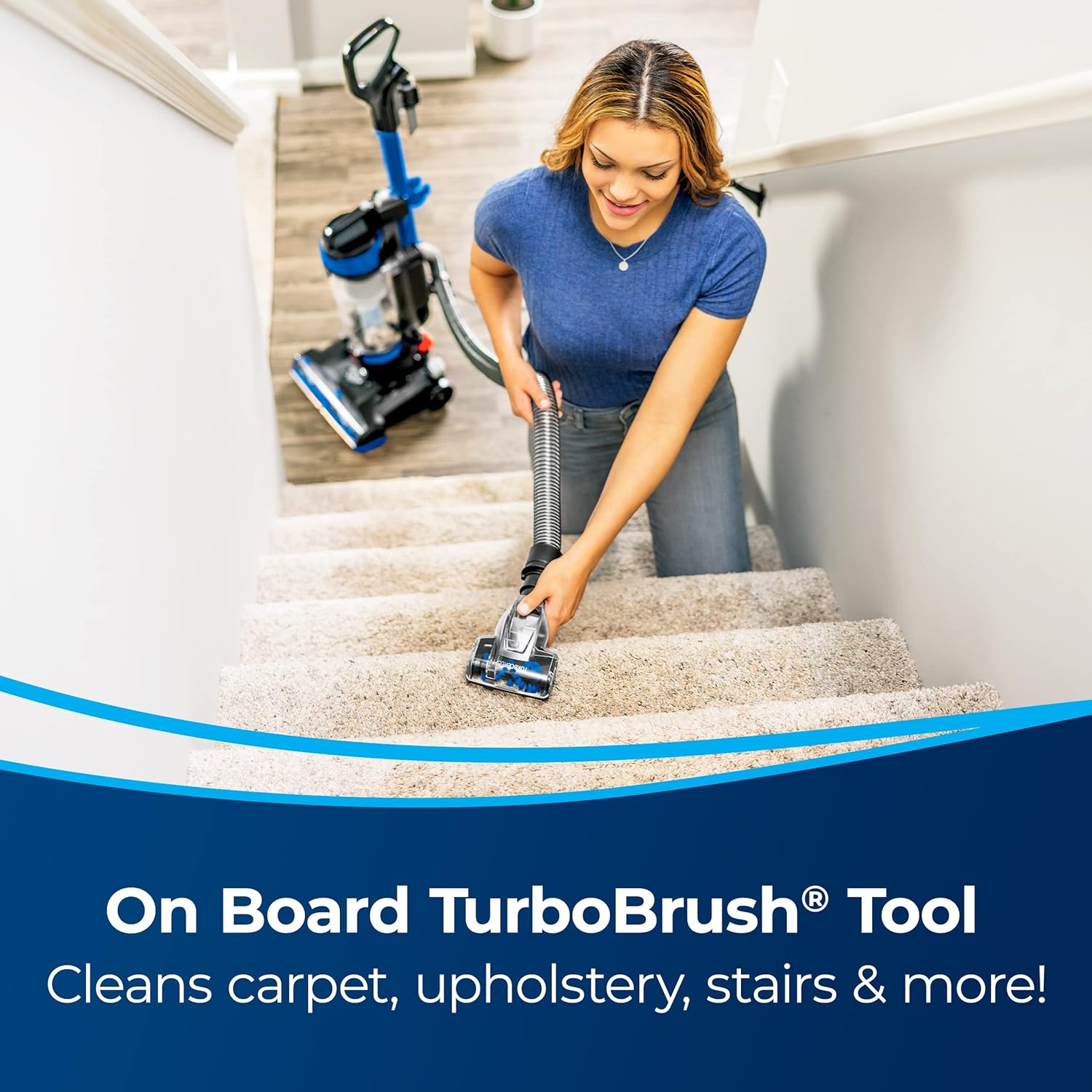 Bissell CleanView Upright Vacuum with Active Extension Wand, XL 2L Dirt Tank Capacity, Powerful Suction & OnePass Technology for Carpets & Hard Floors, 3536