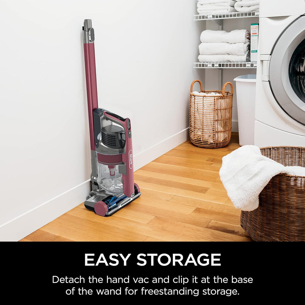 Shark Cordless Vacuum Cleaner, HEPA Filter, Lightweight, Portable, Rechargeable, Pet Hair Pickup, Removable Handheld, Crevice, Upholstery & Dusting Brush Included, 40-min runtime, Red, IZ362H