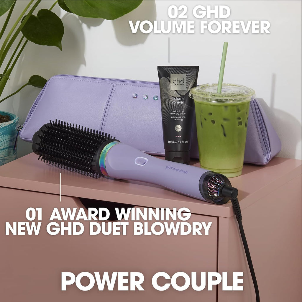 ghd Duet Blowdry-Hair Dryer Brush | Wet to Blow Dried with No Heat Damage | 3X More Volume with 24 Hour Long-Lasting Results | Blow Dry with No Fizz | 50% More Shine