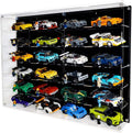Wall-Mount Display Case Compatible with 24 LEGO Speed Champions Cars – Multi-Tier Collection Showcase – Sets Not Included