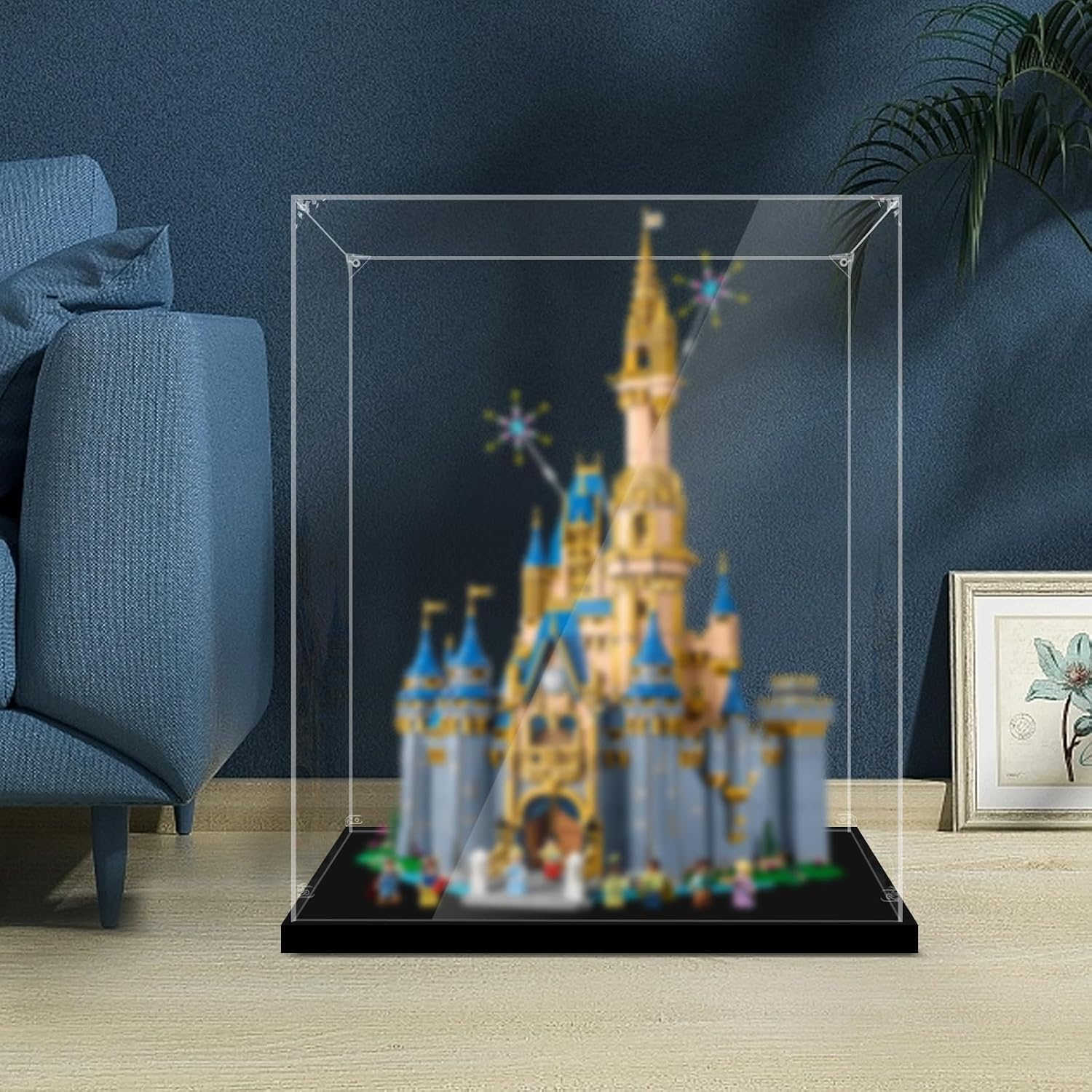Display Case for Lego 43222 Disney Castle or 42174 Emirates Team New Zealand AC75 Yacht, 24.4x14.17x31.88inches (62x36x81cm), Protect Your Collectibles from Dust with a Clear Showcase
