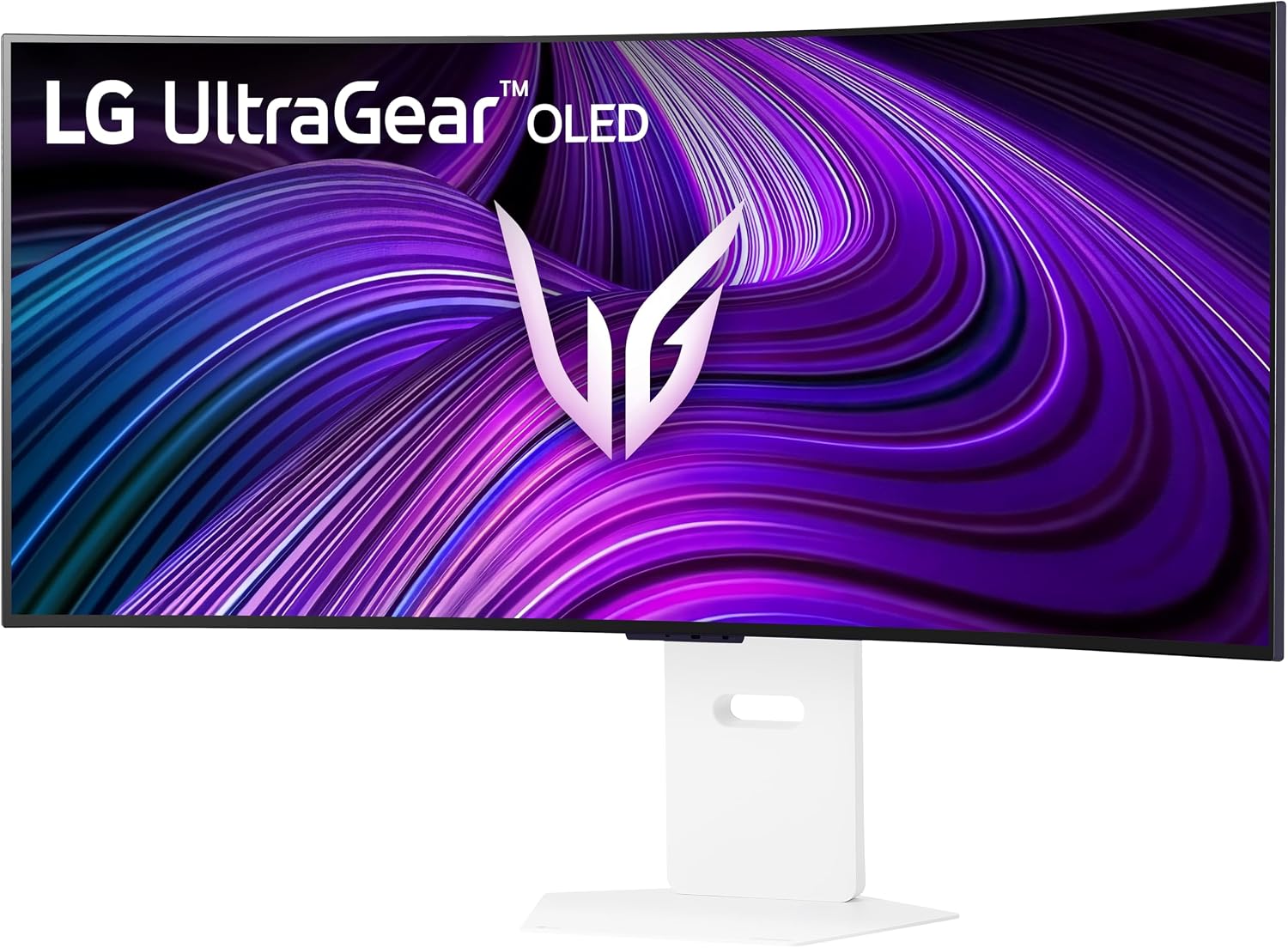 LG 39GX90SA-W 39-inch Ultragear WQHD (3440 x 1440) OLED Curved Gaming Monitor 240Hz, 1ms, NVIDIA G-Sync Compatible, AMD FreeSync Premium, VESA DisplayHDR True Black 400, webOS, USB Type-C, White