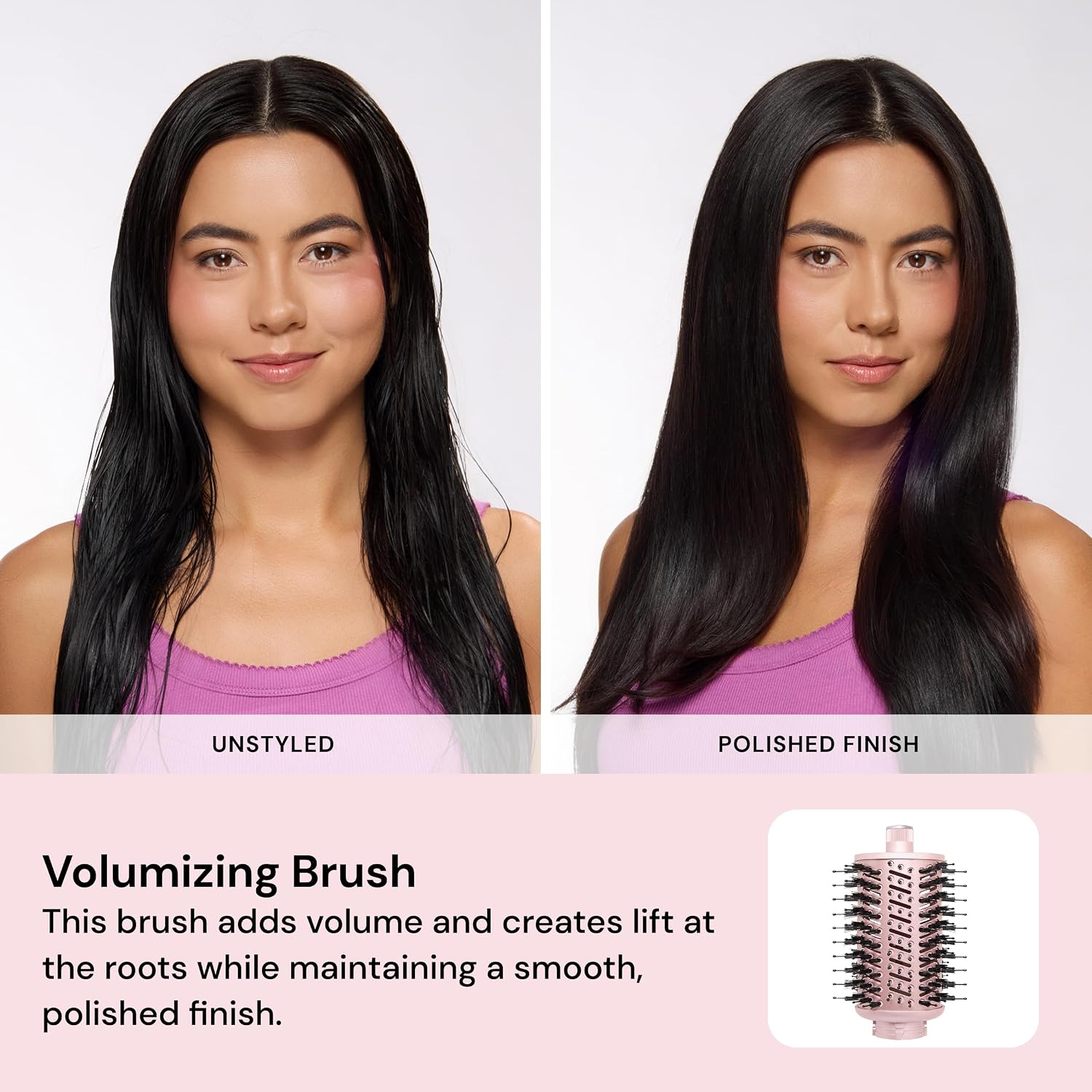 L'ANGE HAIR TurboStyle All-in-One Air Styling & Drying System | 5-in-1 Attachments with Auto-Wrap Curlers & Volumizing Brush | Fast-Drying Brushless Motor Dryer | Dual Voltage | All Hair Types (Black)