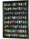 Large 110+ Minifigures Display Case Cabinet for Miniatures / Figurines / Mini Figures (Oak)