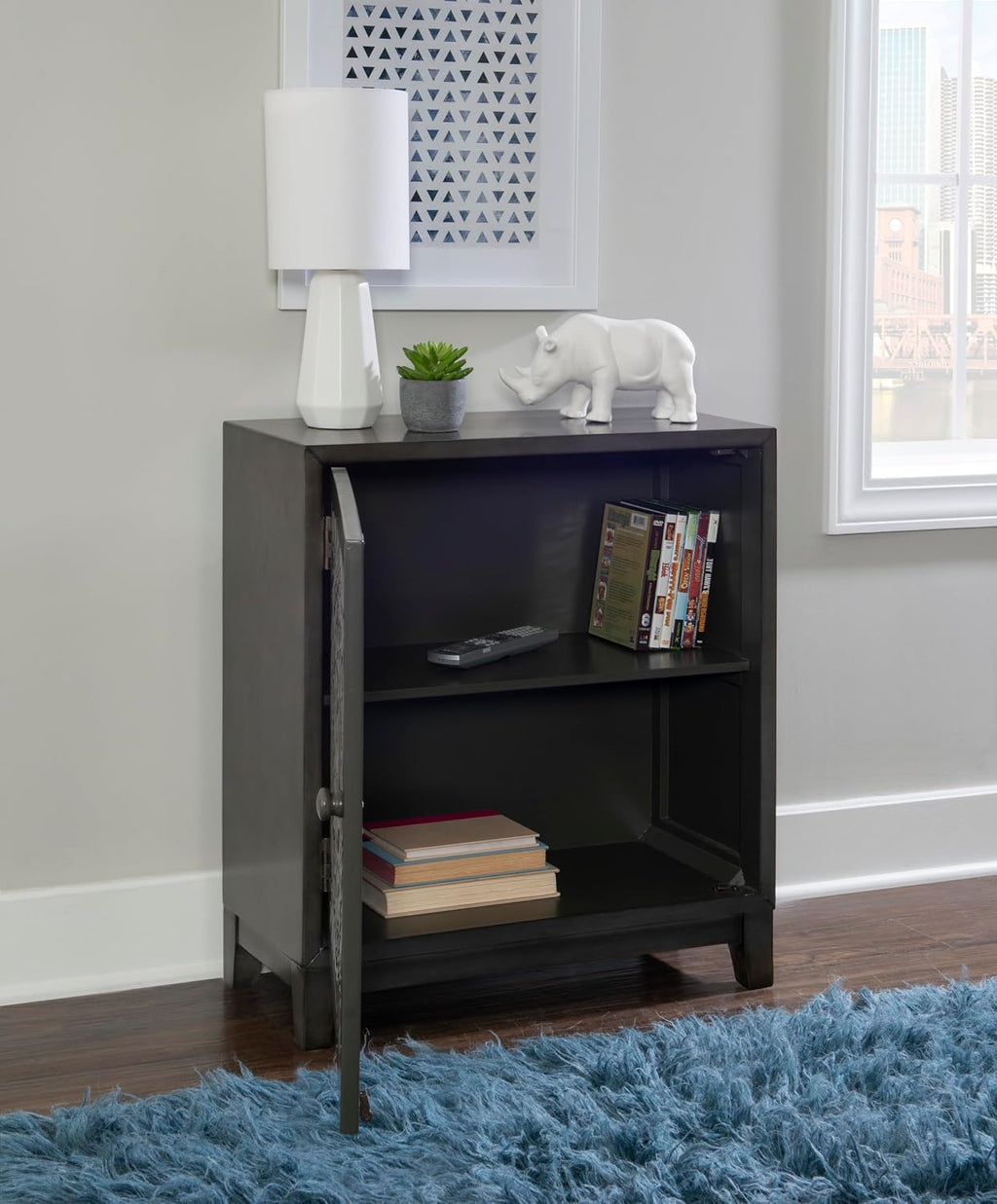 Hadrik Dark Grey Accent Cabinet by Powell