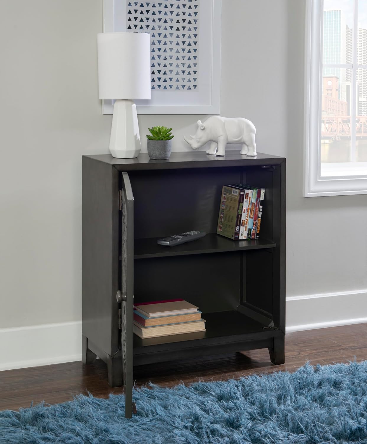 Hadrik Dark Grey Accent Cabinet by Powell