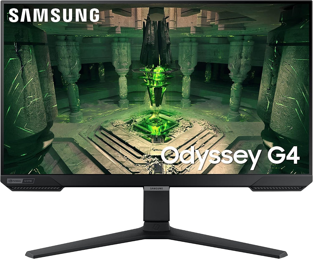 SAMSUNG 25' Odyssey G4 Series FHD Gaming Monitor, IPS, 240Hz, 1ms, G-Sync Compatible, AMD FreeSync Premium, HDR10, Ultrawide Game View, DisplayPort, HDMI, Fully Adjustable Stand, LS25BG402ENXGO