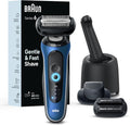 Braun Electric Shaver for Men, Series 6 6177cc, Wet & Dry Shave, Turbo & Gentle Shaving Modes, Foil Shaver, Blue
