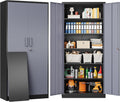 SISESOL Metal Storage Cabinet with 5 Adjustable Shelves,Garage Storage Cabinet with Lock,Metal Cabinets with Locking Doors,71' Lockable Tool Cabinets for Home,Office,Shop,Garage