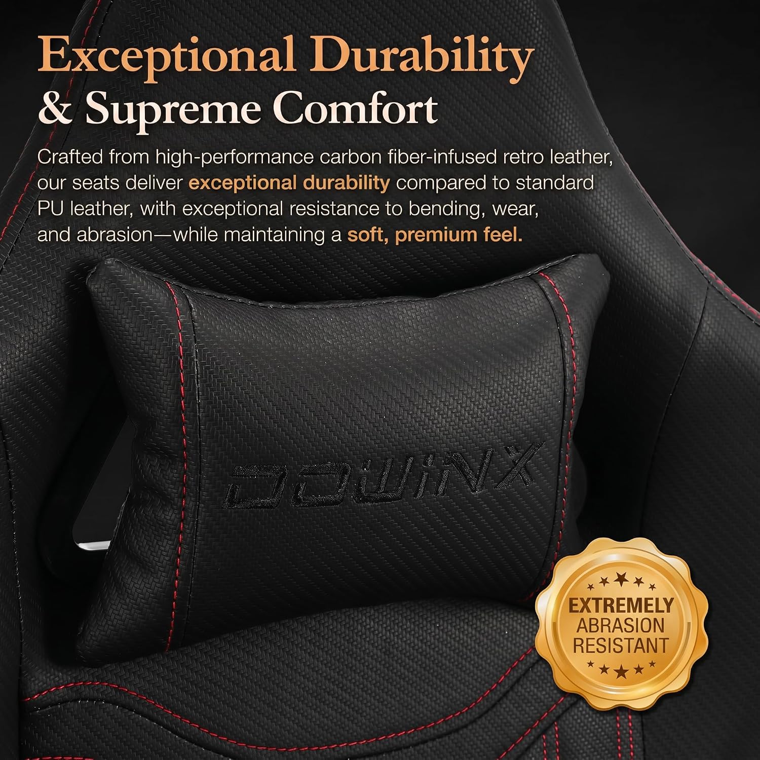 Dowinx Gaming Chair Breathable PU Leather Gamer Chair with Footrest Massage Lumbar Support, Big and Tall Ergonomic Reclining Computer Chair with Pocket Spring Cushion for Adults Teens(Black)