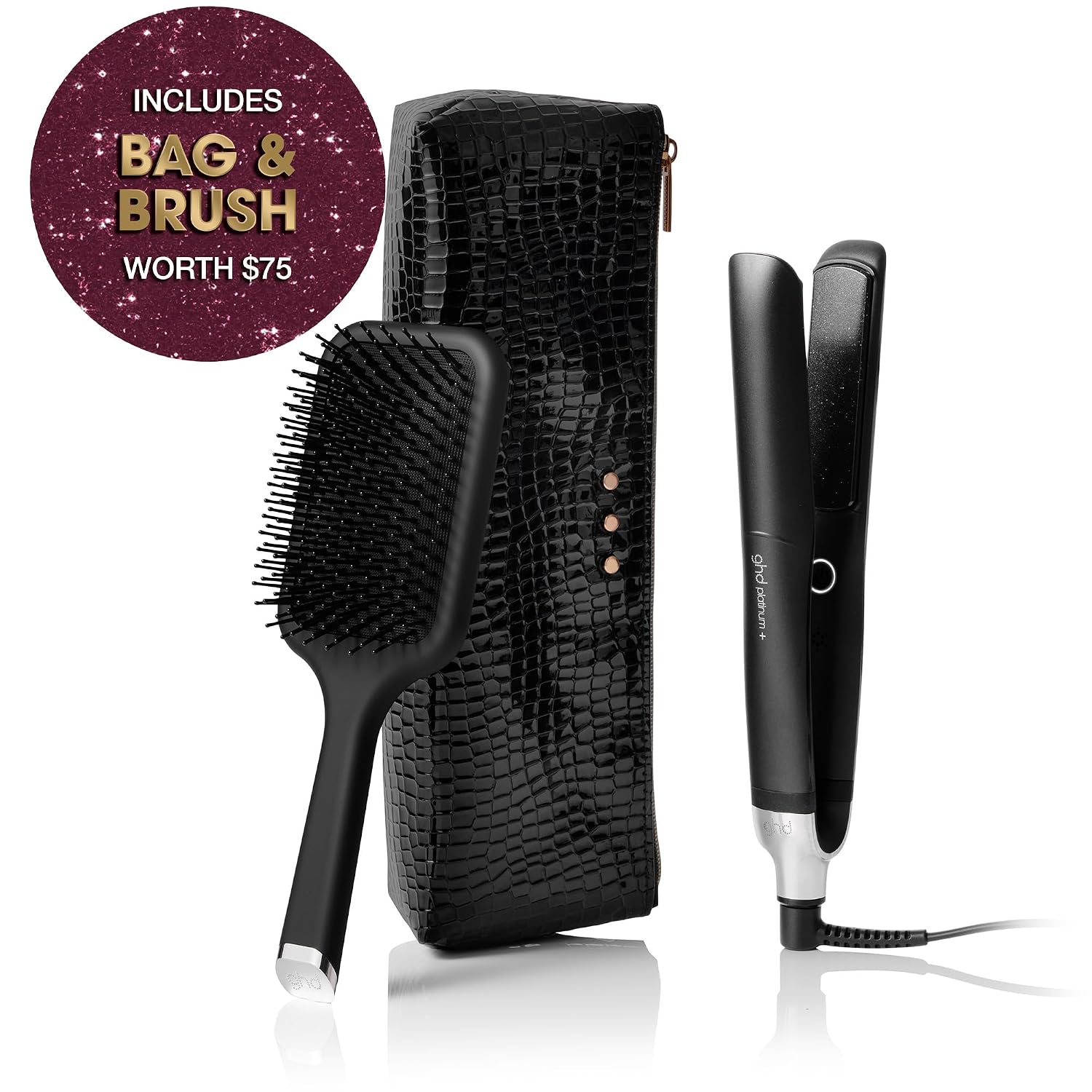 ghd Platinum+ Styler ― 1' Flat Iron Hair Straightener, Professional Ceramic Hair Styling Tool for Stronger Hair, More Shine, & More Color Protection