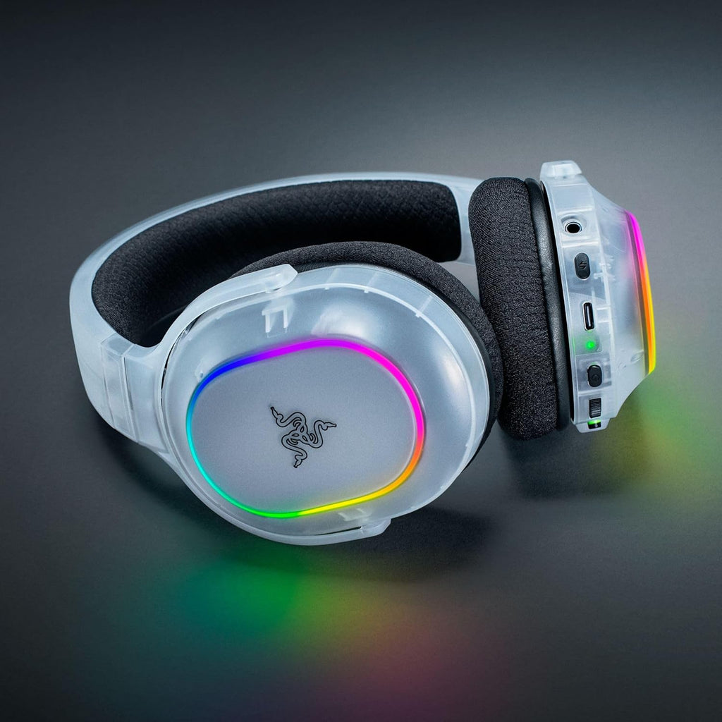 Razer Barracuda X Chroma Wireless Gaming Headset: 2.4GHz Wireless & Bluetooth - Lightweight - RGB - 40mm Drivers - Cardioid Mic - 70 Hr Battery - For PC, Mac, PS5, Switch 2, Smartphone - Phantom White