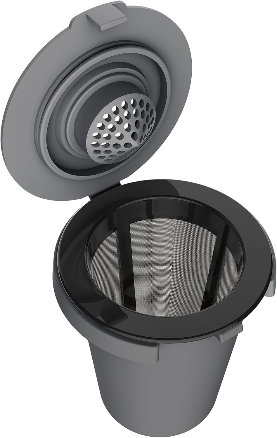 Cuisinart Single Serve Coffee Maker + Reusable Filter Cup, 48 oz Reservoir, Conical Burr Grinder
