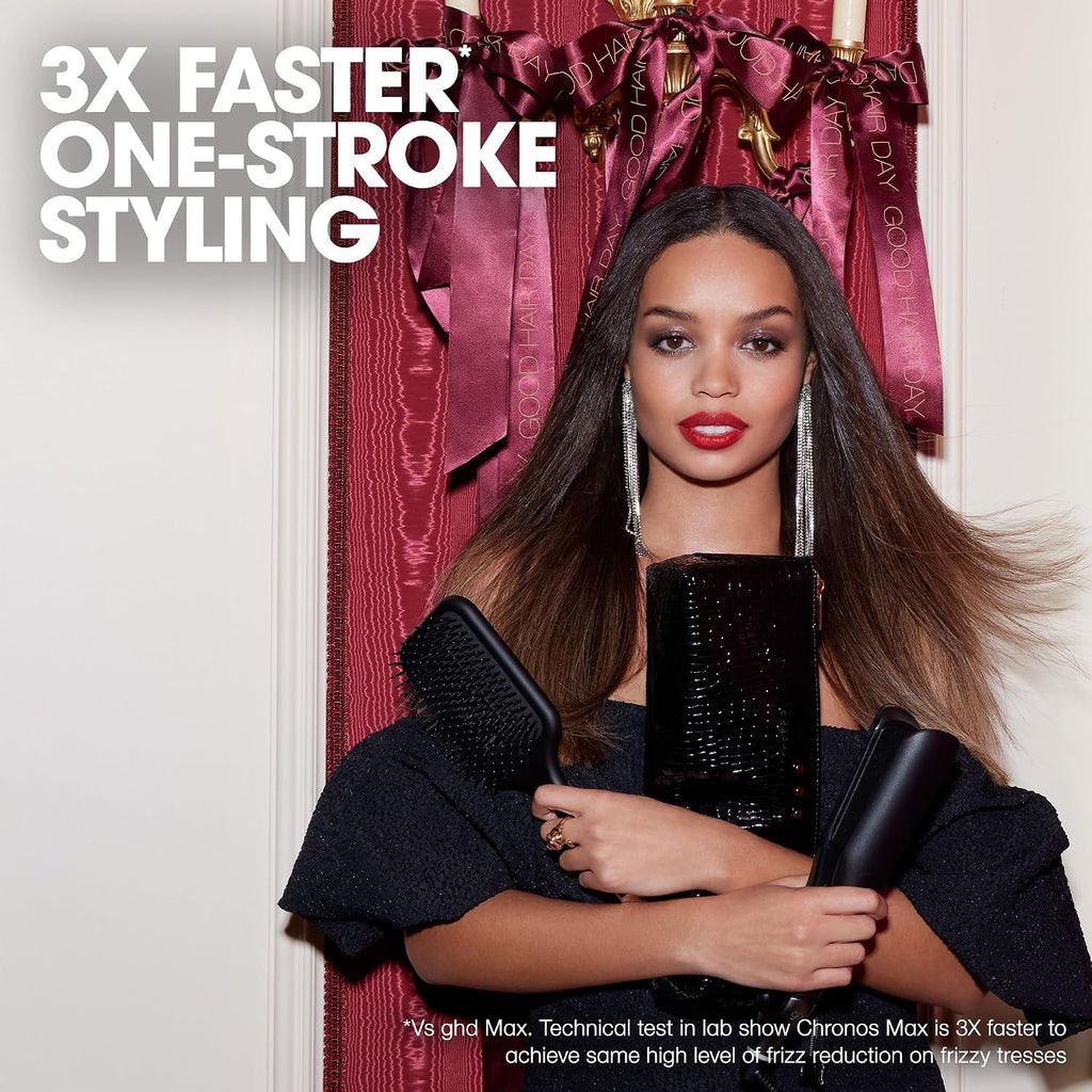 ghd Chronos & Chronos Max Stylers -1' and 2' Professional Flat Iron Hair Straighteners|3X Faster Styling|More Shine,Less Frizz & 3X Straighter in One Stroke,Results that Last 24hrs|85% More Shine