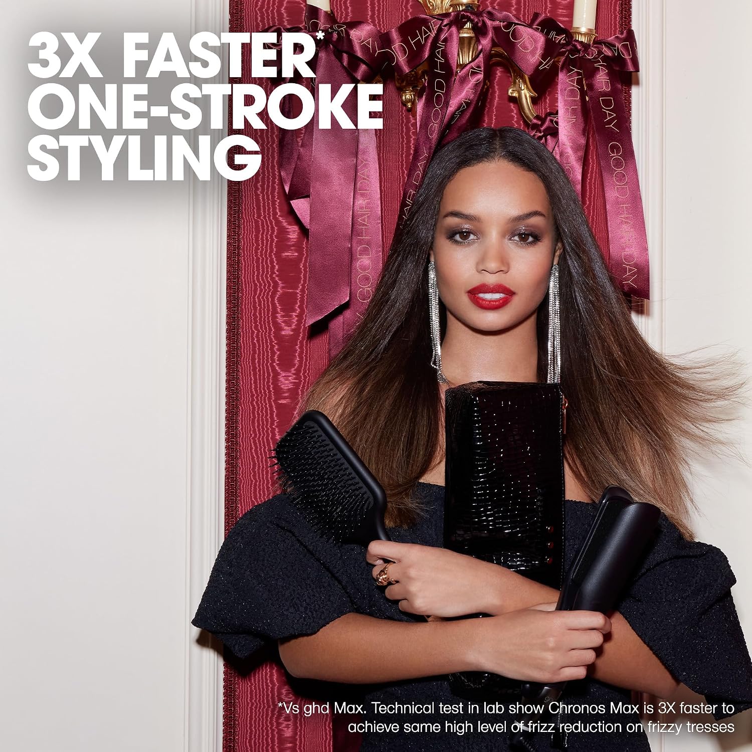 ghd Chronos & Chronos Max Stylers -1' and 2' Professional Flat Iron Hair Straighteners|3X Faster Styling|More Shine,Less Frizz & 3X Straighter in One Stroke,Results that Last 24hrs|85% More Shine