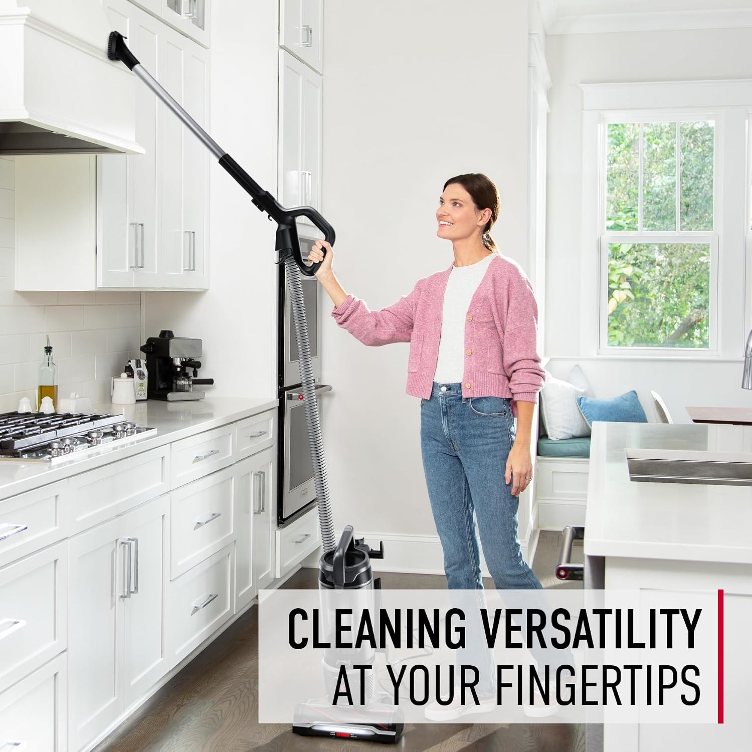 Hoover WindTunnel Tangle Guard Bagless Vacuum Cleaner, Corded Upright Vacuum, HEPA Media Filtration, Anti-Hair Wrap, Headlights, Swivel Steering, Corded Vacuum Cleaners for Home Use